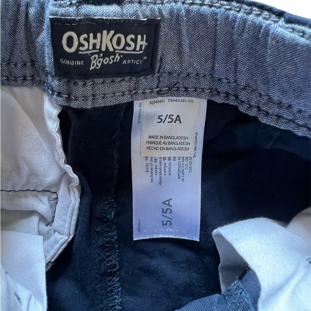 Oshkosh B’gosh Boys Navy Blue Flat Front Shorts | 5T